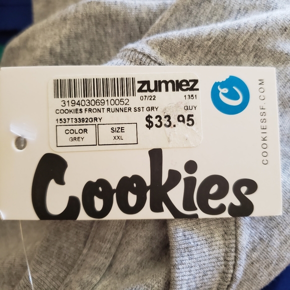 Cookies Zumies Grey Tshirt Mens XXL New - Picture 4 of 4